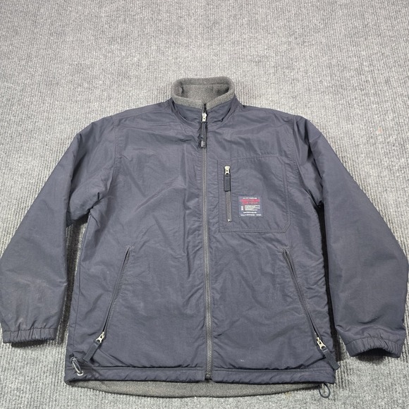 Vintage 90s Abercrombie & Fitch Jacket Mens Small Blue Reversible Military Y2K